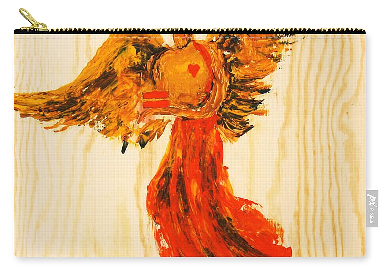 Giorgio Zip Pouch featuring the painting Equally Unconditional by Giorgio Tuscani