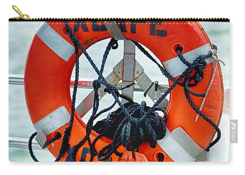 Lifesaver Zip Pouch featuring the photograph Escape to the Sea by Erika Weber