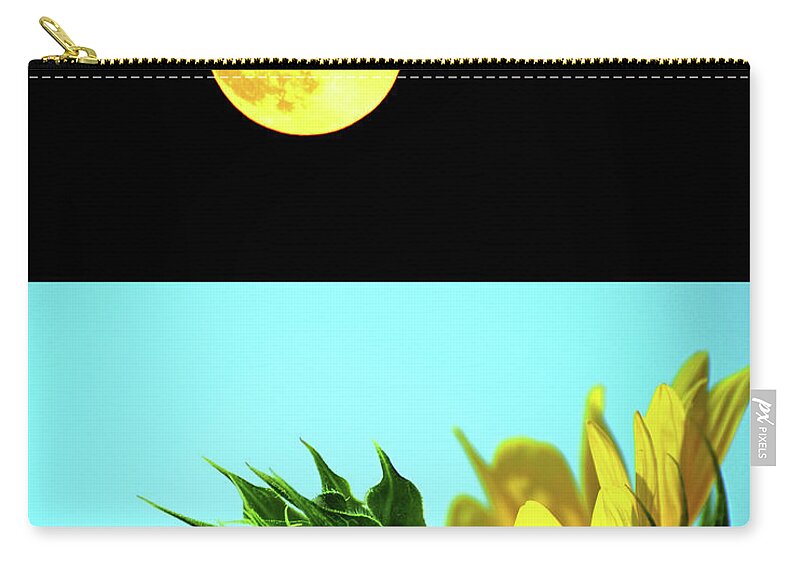 Sunflower Zip Pouch featuring the photograph Eternity Floated a Blossoming by Rebecca Sherman