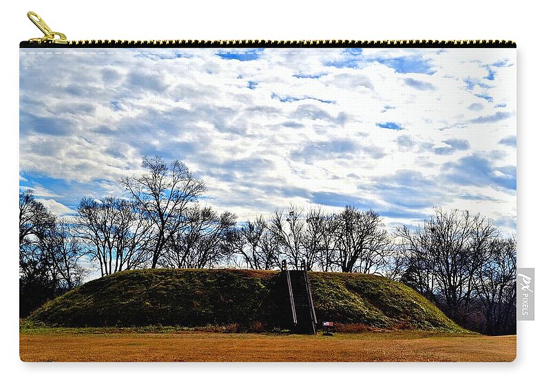Etowah Indian Mounds Zip Pouch featuring the photograph Etowah Indian Mound B by Tara Potts