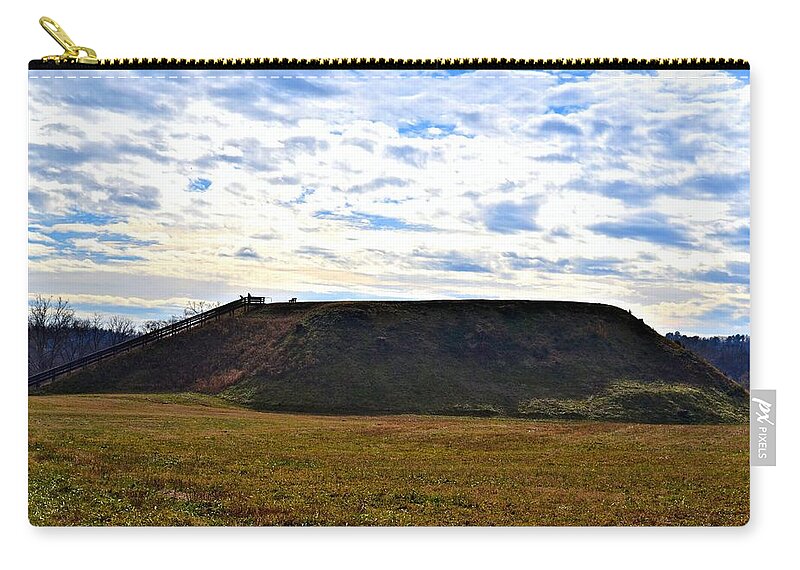 Etowah Indian Mounds Zip Pouch featuring the photograph Etowah Indian Mounds by Tara Potts