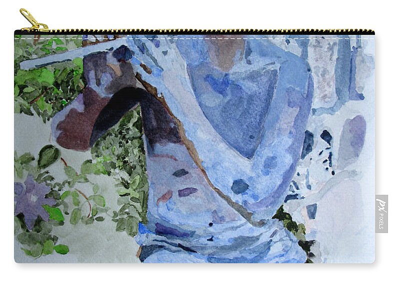 Flute Zip Pouch featuring the painting Etude by Sandy McIntire