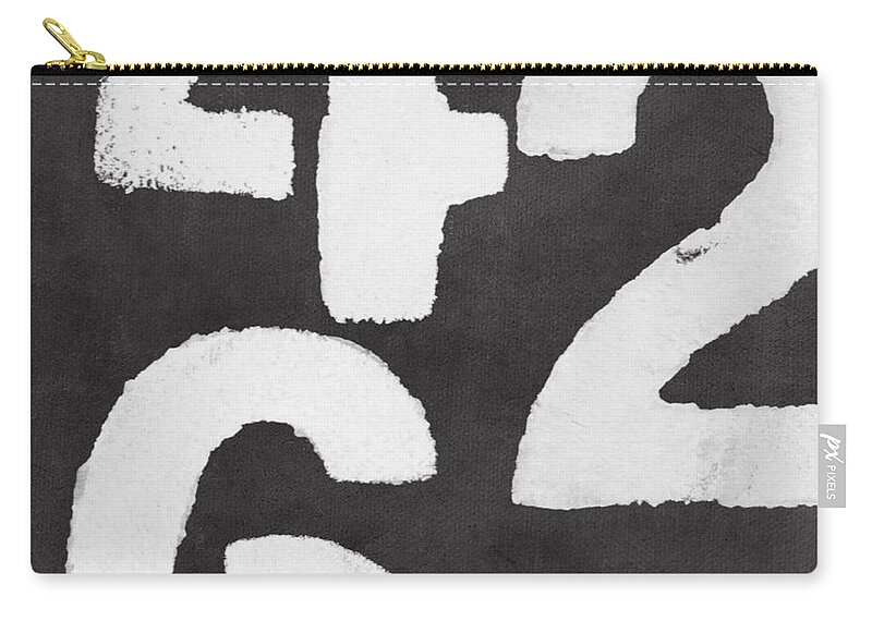 Even Numbers Carry-all Pouch featuring the painting Even Numbers by Linda Woods