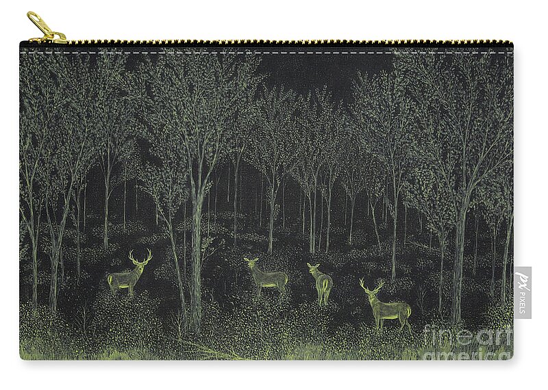 Farmington Zip Pouch featuring the painting Evening Along The Animas by Doug Miller