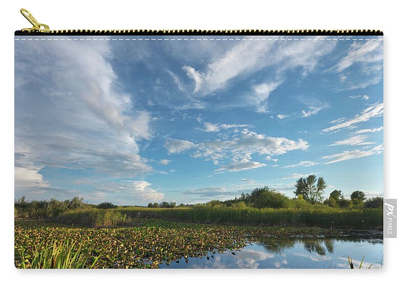 00559203 Zip Pouch featuring the photograph Clouds In the Snake River by Yva Momatiuk John Eastcott
