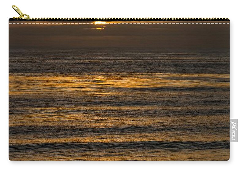 Water Zip Pouch featuring the photograph Evening Glow by Peggy Hughes