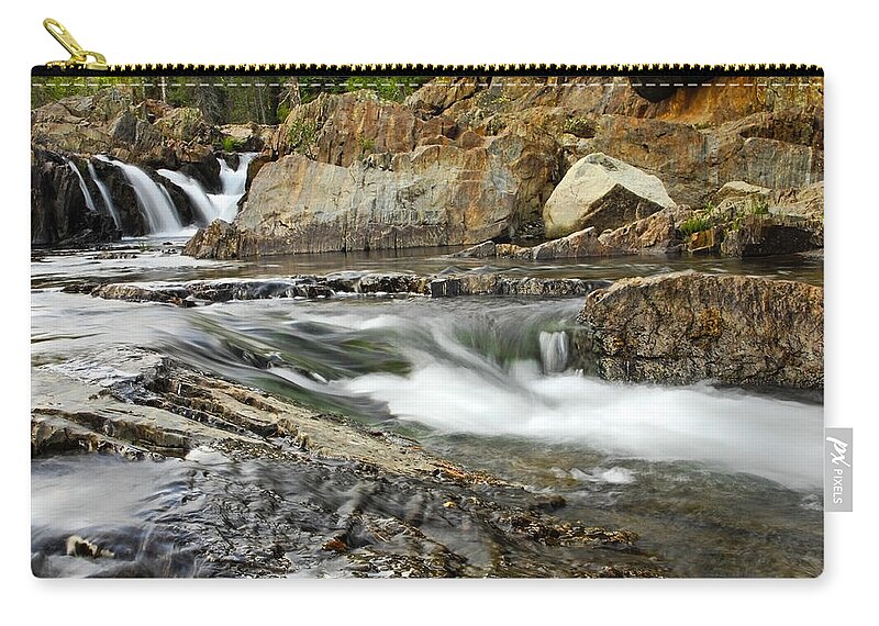 Nature Zip Pouch featuring the photograph Everything Flows by Donna Blackhall