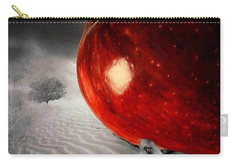 Eve Zip Pouch featuring the photograph Eve's Burden by Lourry Legarde