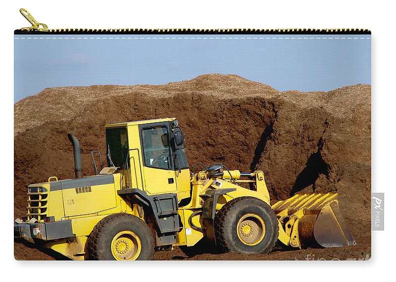Excavator Zip Pouch featuring the photograph Excavation by Olivier Le Queinec