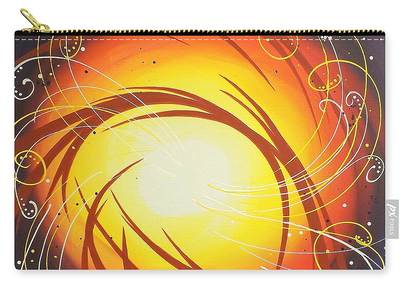 Abstract Zip Pouch featuring the painting Eye of the Hurricane by Darren Robinson