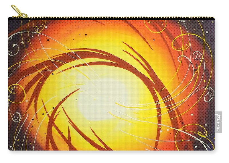 Eye Of The Hurricane Textured Carry-all Pouch featuring the painting Eye of the Hurricane Textured by Darren Robinson