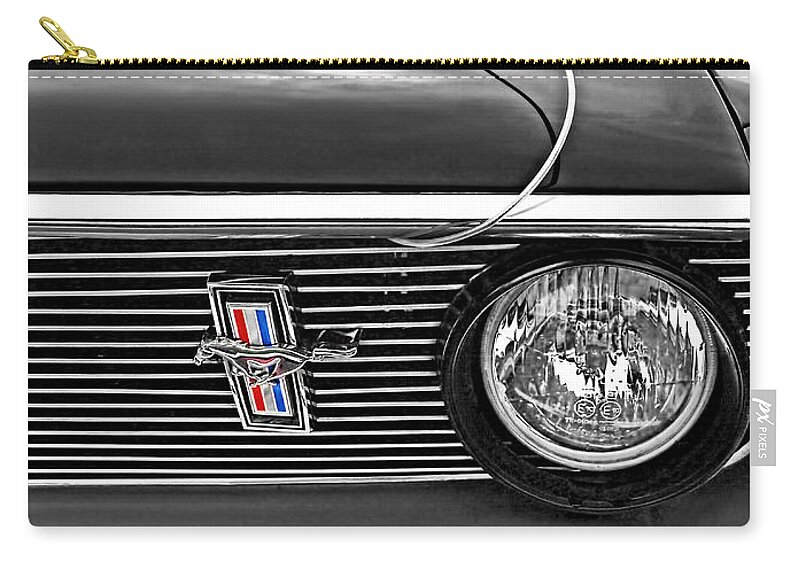 Classic Ford Mustang Zip Pouch featuring the photograph Eye Of The Storm by Gill Billington