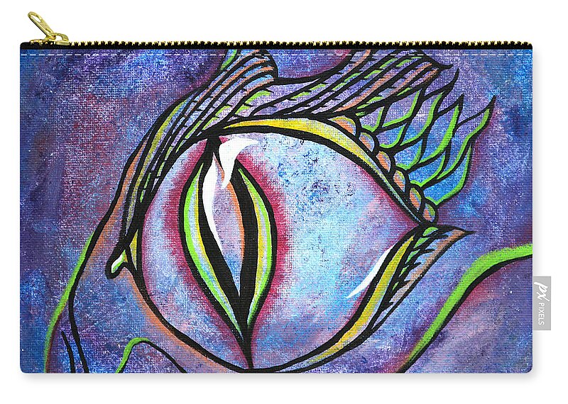 Eye Zip Pouch featuring the painting Eye Spy by Meganne Peck