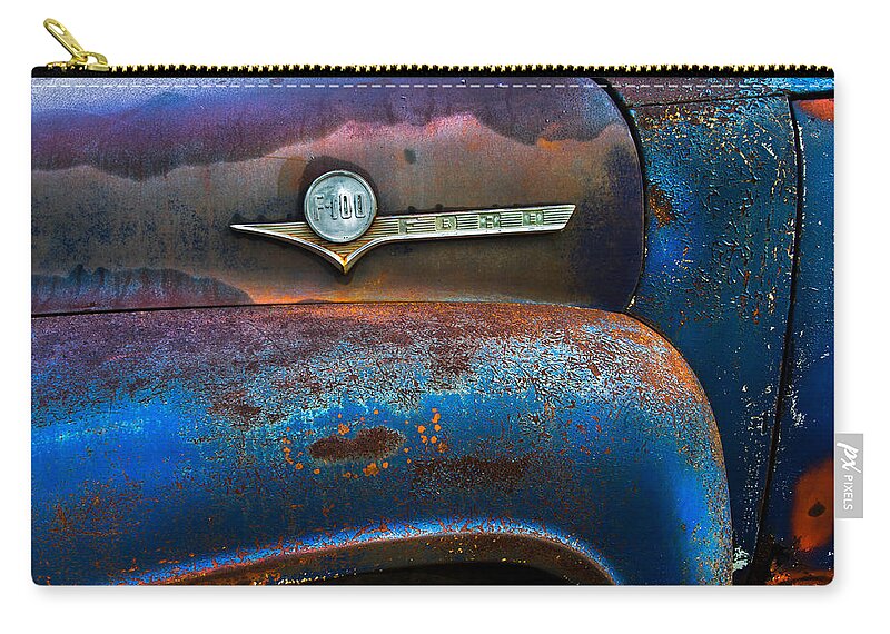 Appalachia Carry-all Pouch featuring the photograph F-100 Ford by Debra and Dave Vanderlaan