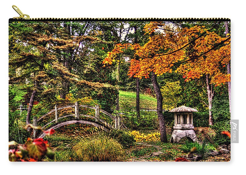 Fabyan Zip Pouch featuring the photograph Fabyan Japanese Gardens I by Roger Passman