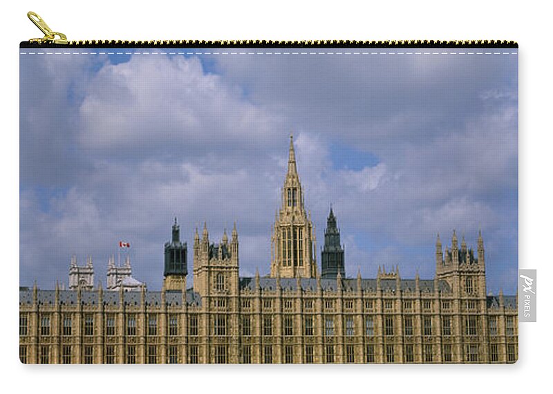 Photography Zip Pouch featuring the photograph Facade Of Big Ben And The Houses Of by Panoramic Images