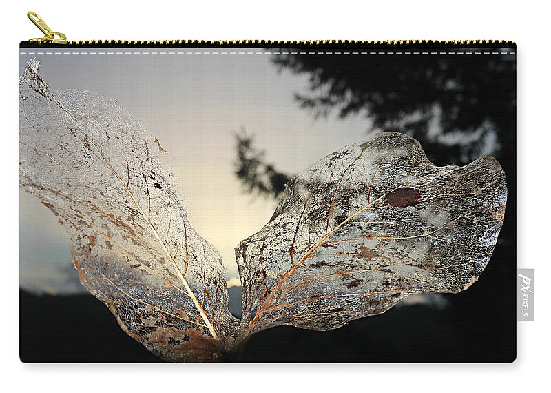 Leaf Zip Pouch featuring the photograph Faerie Wings by KATIE Vigil