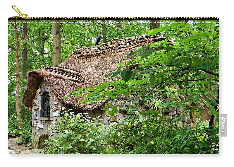 Cottage Zip Pouch featuring the photograph Fairy Cottage by Jean Goodwin Brooks