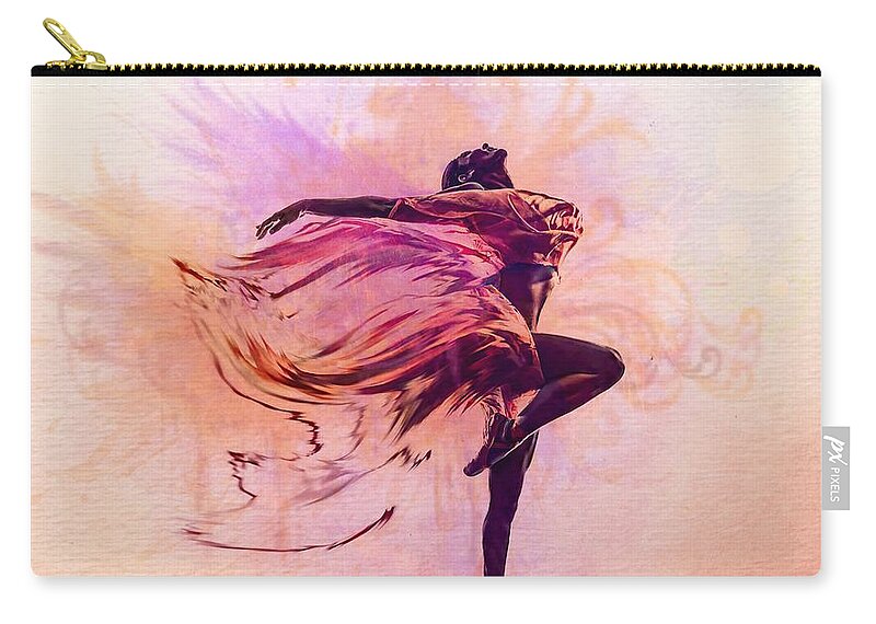 Dancer Carry-all Pouch featuring the digital art FAiry Dance by Lilia D
