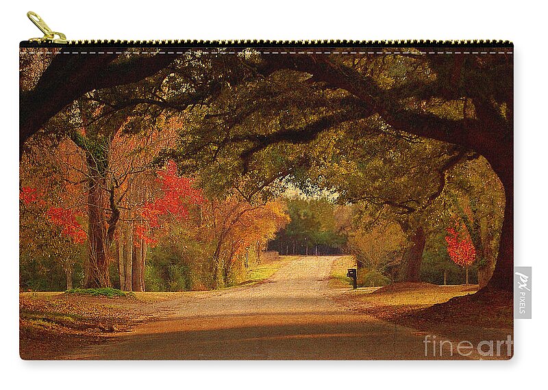 Fall Carry-all Pouch featuring the photograph Fall Along A Country Road by Kathy Baccari