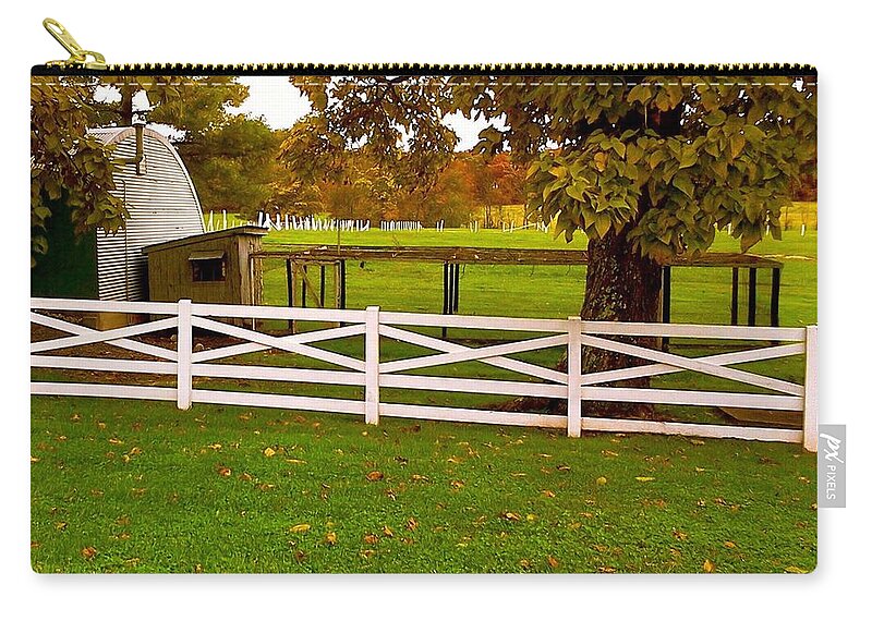 Eisenhower Zip Pouch featuring the photograph Fall at Eisenhower Farm by Chris W Photography AKA Christian Wilson