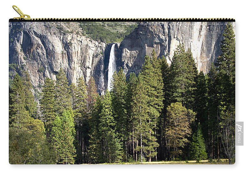 Yosemite Zip Pouch featuring the photograph Yosemite National Park-Sentinel Rock by David Millenheft