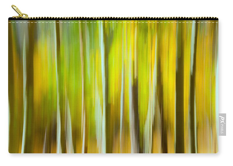 Fall Zip Pouch featuring the photograph Fall Colors Abstract by Jonathan Nguyen