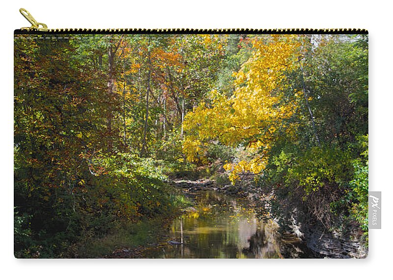 Yellow Zip Pouch featuring the photograph Fall Foliage by William Norton