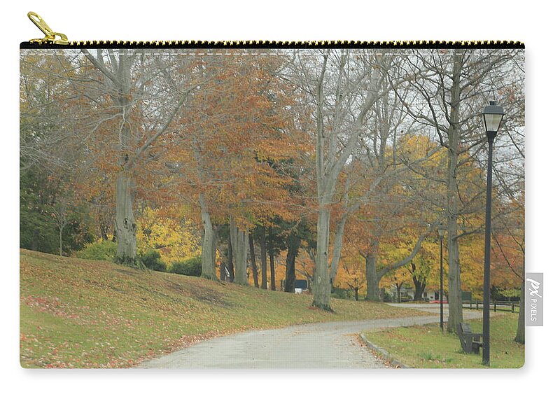 Fall Zip Pouch featuring the photograph Autumn Day in NE Ohio by Valerie Collins