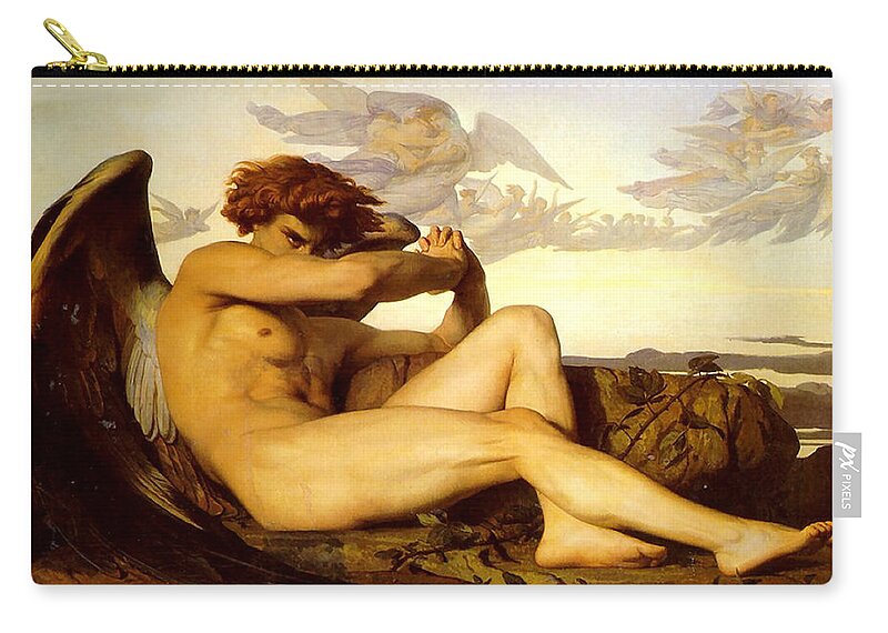 Alexandre Cabanel Carry-all Pouch featuring the painting Fallen Angel by Alexandre Cabanel