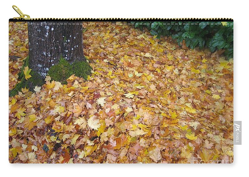 Autumn Zip Pouch featuring the photograph Fallen Leaves by James B Toy