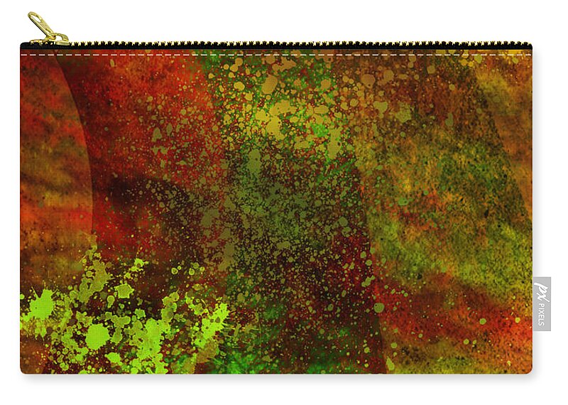 Oil Zip Pouch featuring the mixed media Fallen Seasons by Ally White
