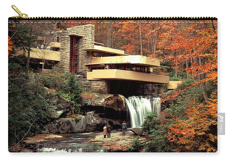 Allegheny Mountains Carry-all Pouch featuring the photograph Fallingwater House At Bear Run by Theodore Clutter
