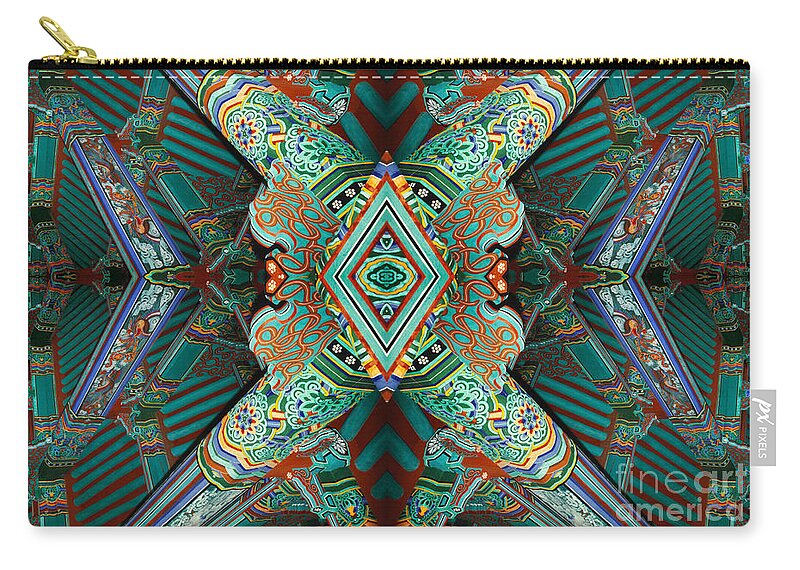 Abstract Zip Pouch featuring the photograph surreal abstract photography - Beam Me Up III by Sharon Hudson