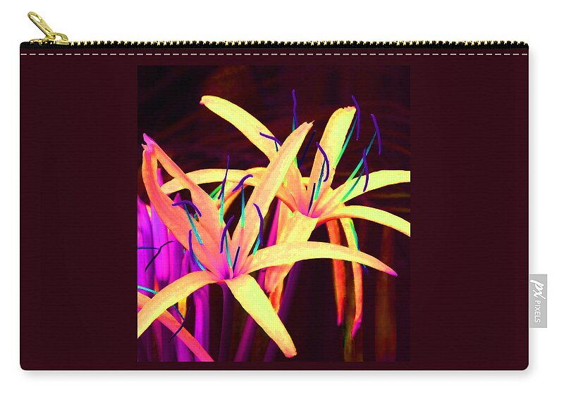 Fantasy Zip Pouch featuring the photograph Fantasy Flowers 7 by Margaret Saheed