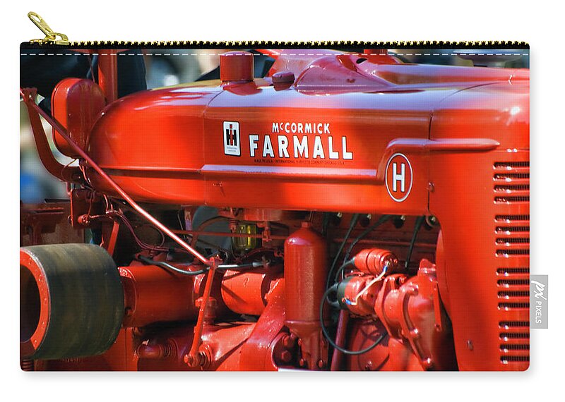 Farmer Zip Pouch featuring the photograph Farm Tractor 11 by Thomas Woolworth