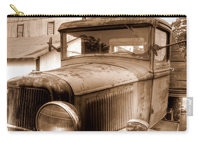Truck Zip Pouch featuring the photograph Farmer's Best Friend by Andrea Platt