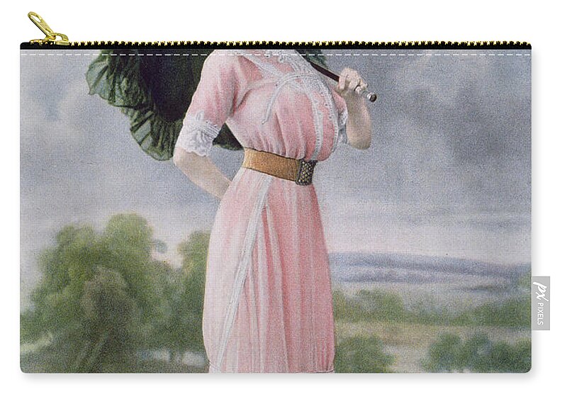 Model Zip Pouch featuring the painting Fashionable Beach Wear by Felix Studio