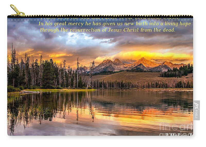 Scripture Photos Zip Pouch featuring the photograph Favorite Easter Verse by Robert Bales