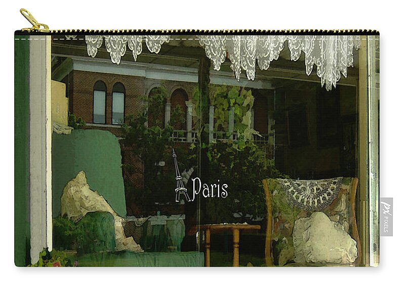 Paris Tennessee Zip Pouch featuring the photograph Faye's Place by Lee Owenby