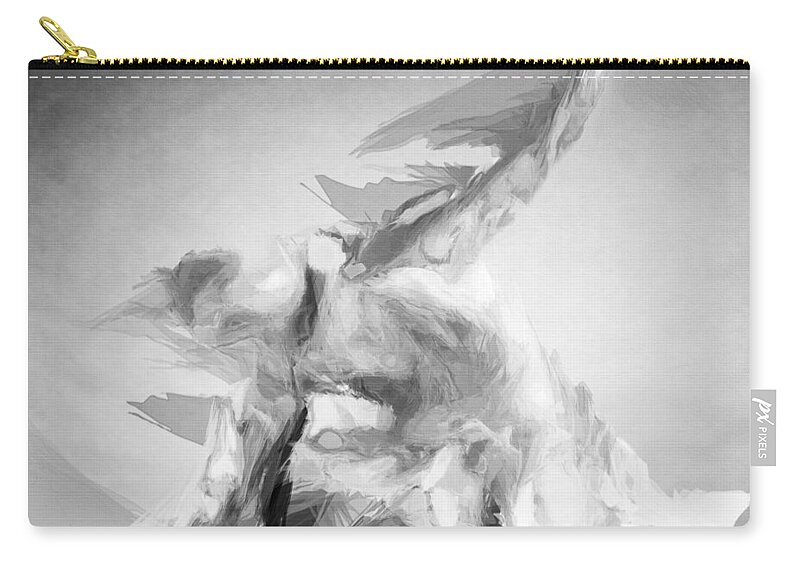 Black And White Zip Pouch featuring the digital art Feel Good by Rafael Salazar