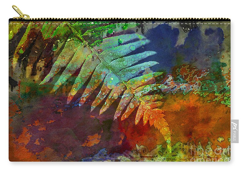 Pacific Northwest Zip Pouch featuring the photograph Fern Watercolor by Jim Corwin