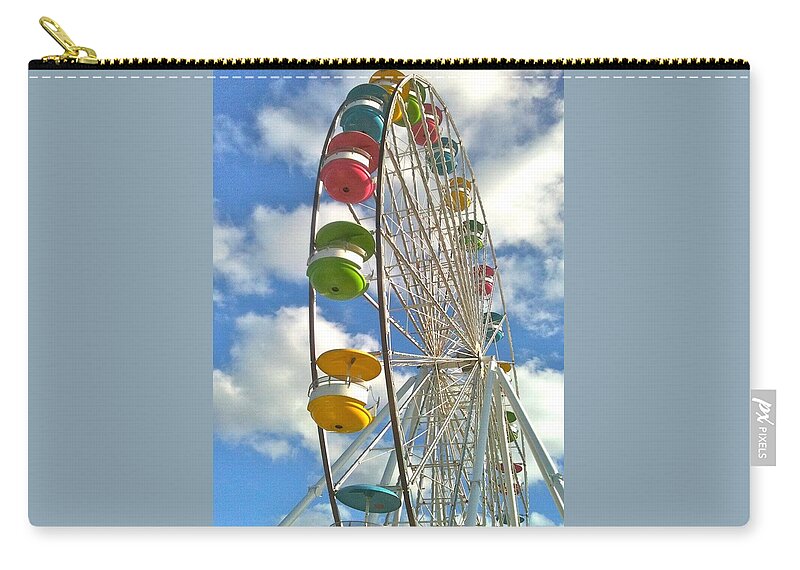 Ferris Wheel Zip Pouch featuring the photograph Ferris Wheel by Shelley Overton