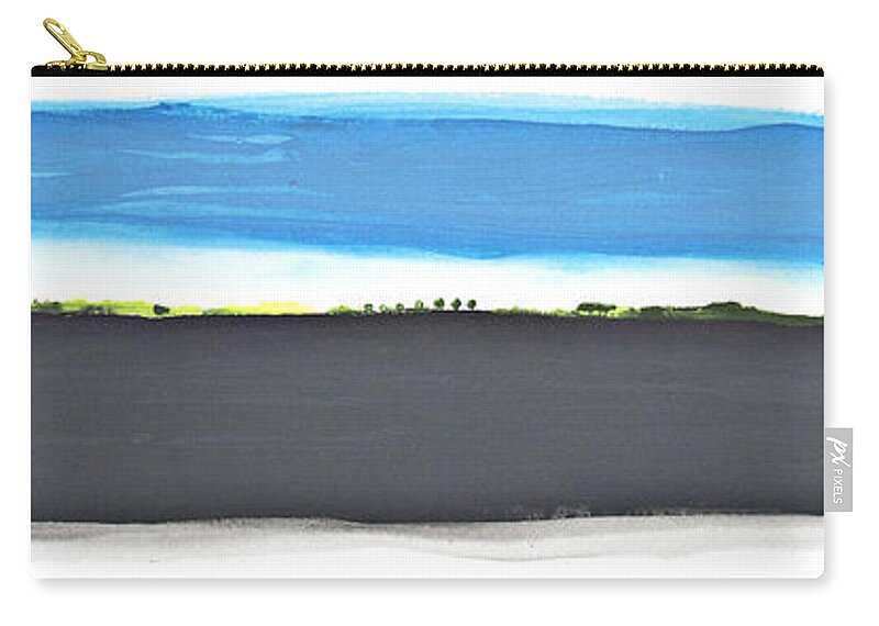 Landscape Zip Pouch featuring the painting Fertile Field by Bjorn Sjogren