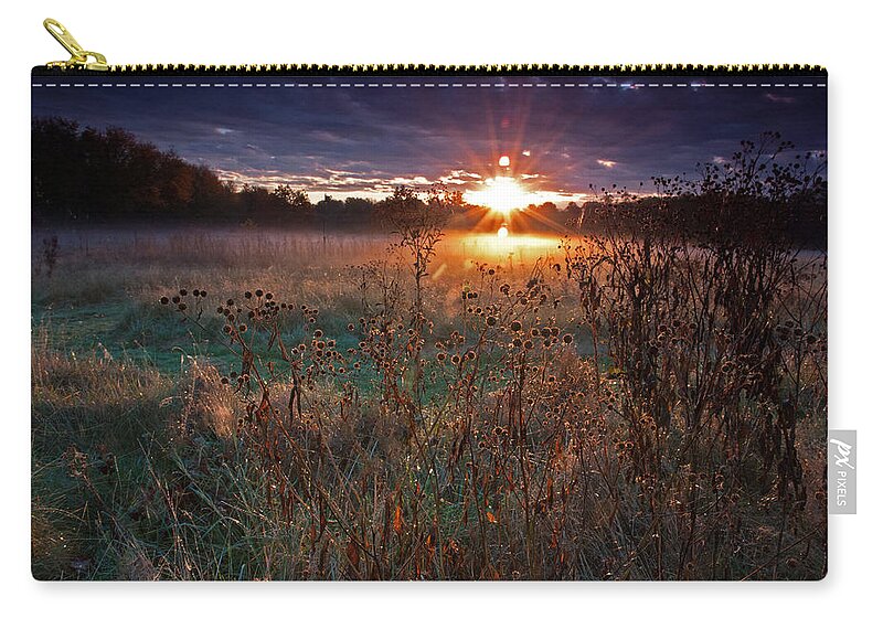 Sunrise Zip Pouch featuring the photograph Field of Dreams by Suzanne Stout