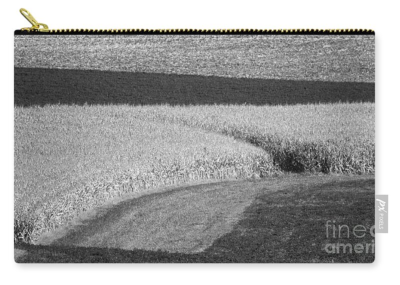 Fields Zip Pouch featuring the photograph Corn Fields near Madison, WI by Steven Ralser