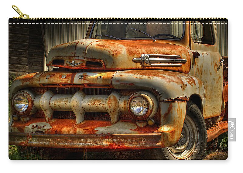 Fifty Two Ford Truck Carry-all Pouch featuring the photograph Fifty Two Ford by Thomas Young