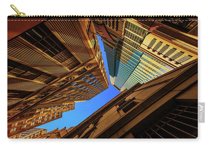 Corporate Business Zip Pouch featuring the photograph Financial District by Instants
