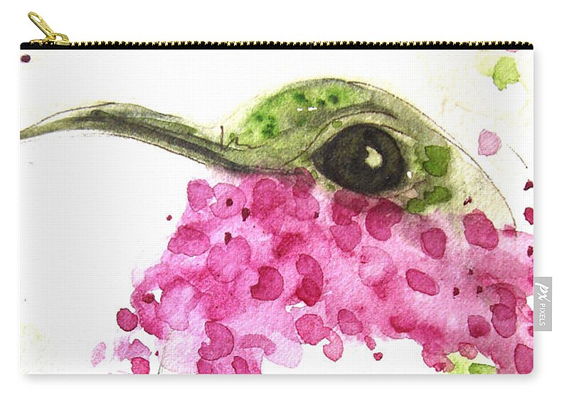Hummingbird Zip Pouch featuring the painting Fine Summer Day by Dawn Derman