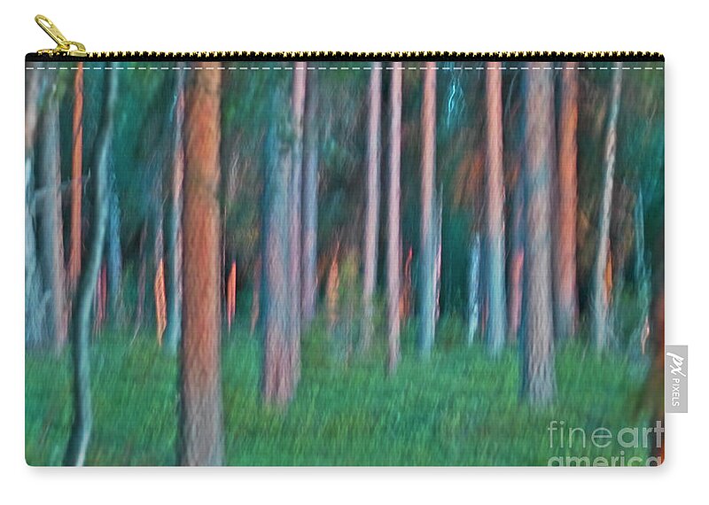 Nature Zip Pouch featuring the photograph Finland Forest by Heiko Koehrer-Wagner